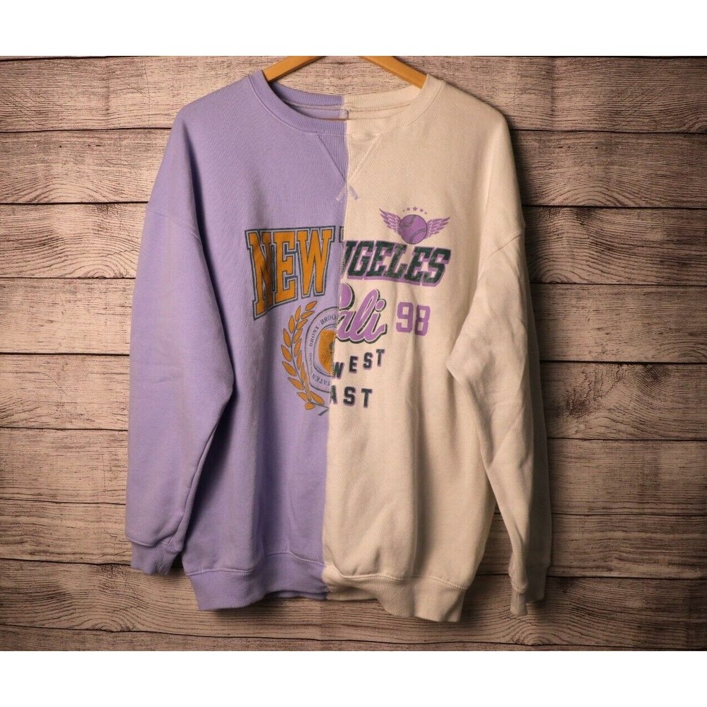 Aeropostale Medium Half Purple White Split Dye  Swearshirt